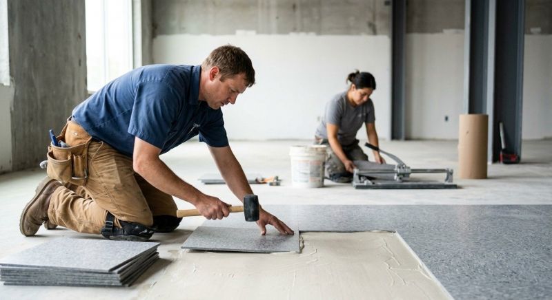Our team working on Flooring Service projects in Norwich, CT