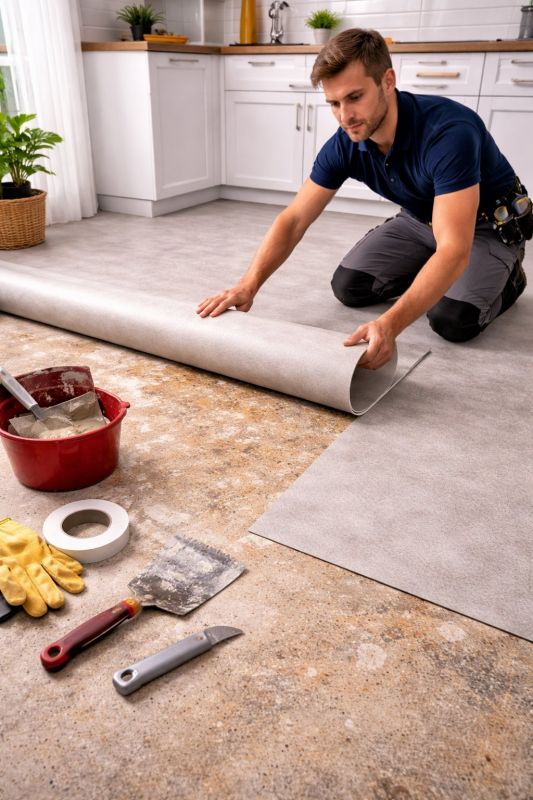Linoleum Floor Installation in Mystic, CT
